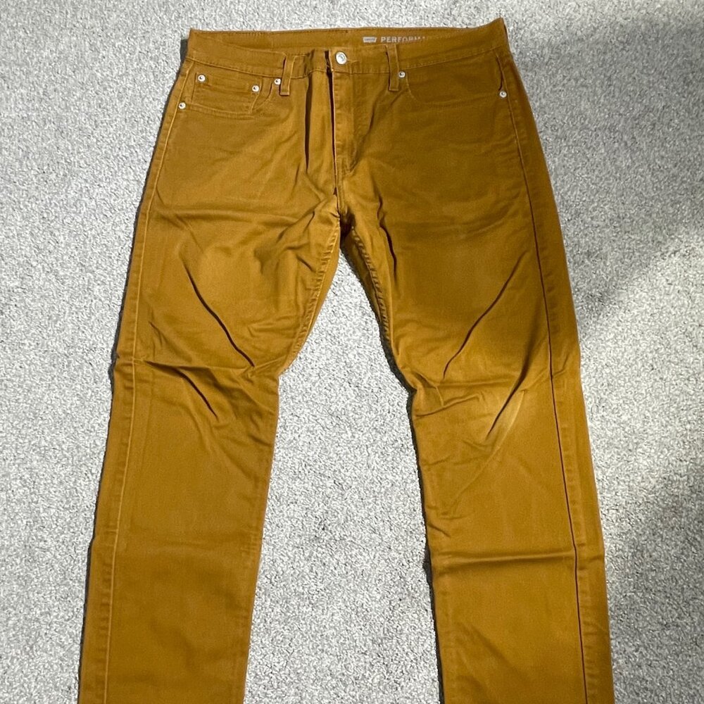 Levi's 502 Tapered Pants, Burnt Orange/Monk's Robe, Men's Size 33x30